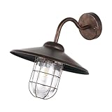 EGLO Außen-Wandlampe Melgoa, 1 flammige Außenleuchte, Wandleuchte aus verzinktem Stahl...