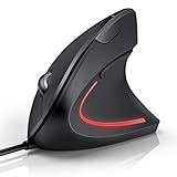TECKNET Ergonomische Maus mit USB Kabel, 6400 DPI 6 Tasten Vertikale Maus,...