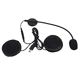 Acouto Zubehör Bluetooth Headset Kopfhörer Mikrofon ABS Helm Headset Passend für V8...