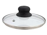 Glasdeckel mit Edelstahlring 12, 14, 16, 18, 20, 22, 24, 26, 28 cm, Ø 12 cm, Ø 14 cm