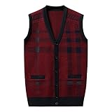 Pullunder & Strickwesten Herren-Freizeitpullover, Strickjacke, Weste, ärmellos, mit...
