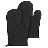 2 Stück Ofenhandschuhe Schwarz Backofen Mikrowellen Handschuhe Ofenhandschuhe...