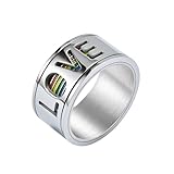 Wycian Eheringe Nickelfrei, Ringe Partnerringe Silber Edelstahl Größe 65 (20.7)...