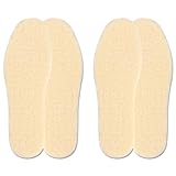 TSUWNO Kinder-Einlagen aus Schafwolle - Set mit 2 Paaren - Weich und warm -...