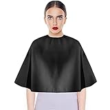 LOPHE Frisierumhang Kurz, Schwarze Make up Umhang, Schminkmantel Friseurumhang...