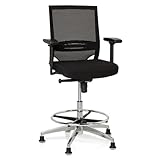 hjh OFFICE 657550 Arbeitsstuhl Counterstuhl TOP Work 77 Stoff/Netz Schwarz...