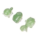 Gatuida 3 Stück Schwimmende Keramik Deko für Aquarien Frosch Schildkröte Dekorative...