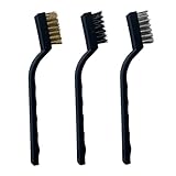 YUREMEEY Drahtbürsten Set, 3 Stück Hand Drahtbürste Klein Rostentfernung, Edelstahl...