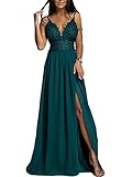 Minetom Cocktailkleider Damen Elegant Spitzenkleid Hochzeitskleid Kleid Lang Abend Party...