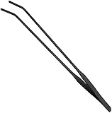 EvaGO 26,9 cm schwarze gebogene Aquarium-Pinzette aus Edelstahl mit...