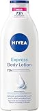 NIVEA Express Body Lotion, extra schnell einziehende Körperlotion, Körpercreme mit purem...