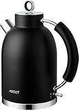 ASCOT Wasserkocher Edelstahl, Elektrischer Wasserkessel Geschenke für...
