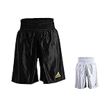 adidas Unisex Boxing Training Fight Satin Box Shorts für Sparring, Schwarz, M EU