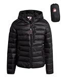 CANADA WEATHER GEAR Damen Pufferjacke – verstaubarer Blasenmantel, wasserabweisende...
