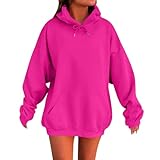 Damen Sweatshirt Mit Kapuze Damen Hoodie Oversize Kapuzenpullover Kapuzenpulli Sport...