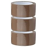 Crimson Starfish 3 x Packband Braun Rollen 48mm x 66m | Verpackungsbänder für Pakete,...
