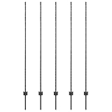 vidaXL Zaunpfosten 10 Stück U-Kanal Grau 160 cm Stahl