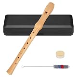 Blockflöte Holz, C-Sopran Blockflöte Deutsche Griffweise, Aus Abnehmbar ABS...