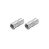 conecto Antennen-Adapter, F-Stecker auf IEC-Buchse, Adapter zum Verbinden von...