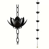 Geroosaty Dekorative Lotus-Regenfängerkette, Effiziente Wasserumleitung für...