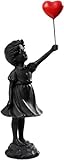CHEYLIZI Statue Fliegende Ballon Mädchen Figur, Home Decor Moderne Kunst Skulptur, Harz...