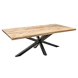 invicta INTERIOR Massiver Industrial Esstisch Galaxie 180cm Mangoholz sternenförmiges...