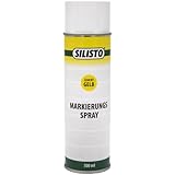 SILISTO 1x Markierungsspray 500 ml leuchtgelb Markierungsfarbe Kreidespray Bodenmarkierung...