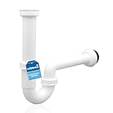 kör4u Röhrengeruchverschluss Siphon Kunststoff 1 1/4 Zoll x 32mm,...