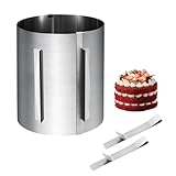 Tortenring Verstellbar，Tortenring Hoch 20 CM，Edelstahl Kuchenring Verstellbar Ø 16-30...