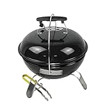 DRFGNF Tragbarer Picknick-Grill, Kugelgrill, Holzkohlegrill, Rundgrill, Mobil, für...