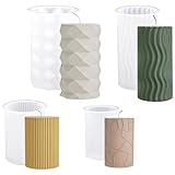 4 Stück Kerzenform Silikon,Kerzenformen Zum Gießen Set,DIY Kerzen Formen Silikon...
