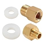 HLziy Gasadapter, Gasflaschenadapter 1/2 Zoll IG x 1/4 Zoll AG, Adapter für Gasschlauch...