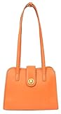 House of Luggage HLG331 Damen-Handtasche, echtes Leder, klein, hautfarben, Small