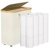 Yorbay 30L Toilettenpapier Aufbewahrung Korb mit Deckel, Faltbarer Klopapier...