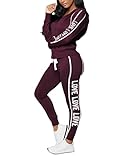 Onsoyours Damen Trainingsanzug Freizeitanzug Mode Drucken Sportbekleidung Frauen...