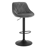 WOLTU 1er Barhocker Barstuhl, Gute gepolsterte Sitzfläche aus Samt, Höhenverstellbar,...