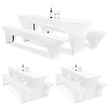 Lumaycens DREI 3er-Set Biertischhussen 220 x 50 x 70 cm, hussen...