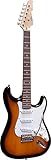 ELEKTROGITARRE SUNBURST - E-GITARRE MIT MASSIVHOLZKÖRPER - SICHTBARE...
