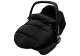 Jollein Fußsack Puffed - Schwarz - Für Babyschale Kinderautositz Gruppe 0+ und...