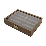 Milageto Sonnenbrillen-Organizer aus Holz, Schublade mit 8 Fächern, kompakt, leicht zu...