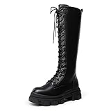 DREAM PAIRS Kniehohe Damenstiefel Stiefel Damen rutschfeste Laufsohle Stylisch und...