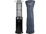 Traedgard® Gas Heizstrahler California Black | 180 cm | Heizpilz mit 9,5 kW |...