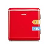 Comfee' RCD50RE2EURT(E) kleiner Kühlschrank, 47 Liter, Retro-Design,...