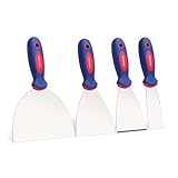 WORKPRO Profi Malerspachtel Spachtel Set aus rostfreiem Edelstahl mit Kunststoffgriff...