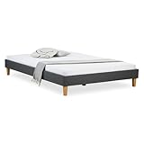Homestyle4u 1983, Polsterbett 120x200 grau Doppelbett Bett Futonbett Bettgestell mit...