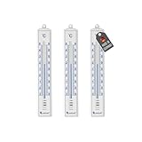 Lantelme 3 Stück Gartenthermometer Set – Wetterfestes Analog-Thermometer für...