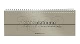 Tisch-Querkalender alpha platinum 2022 - Büro-Planer 29,7x10,5 cm -...