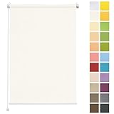 Rettika Sichtschutz Rollo ohne Bohren - Perle, Breite: 80cm, Höhe 120 - Rollos für...