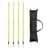 getuse 4-teilige Fußball-Agility-Stangen mit Aufbewahrungstasche, federbelastet, 170 cm...