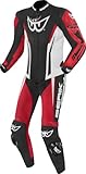 Berik Monza 1-Teiler Motorrad Lederkombi, schwarz/rot/weiß, 58